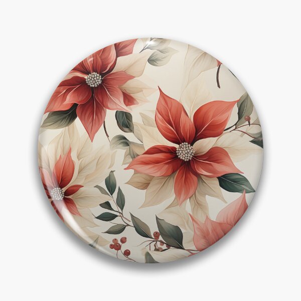 Item preview, Vintage Florals, Poinsettia designed and sold by PigmeArt.