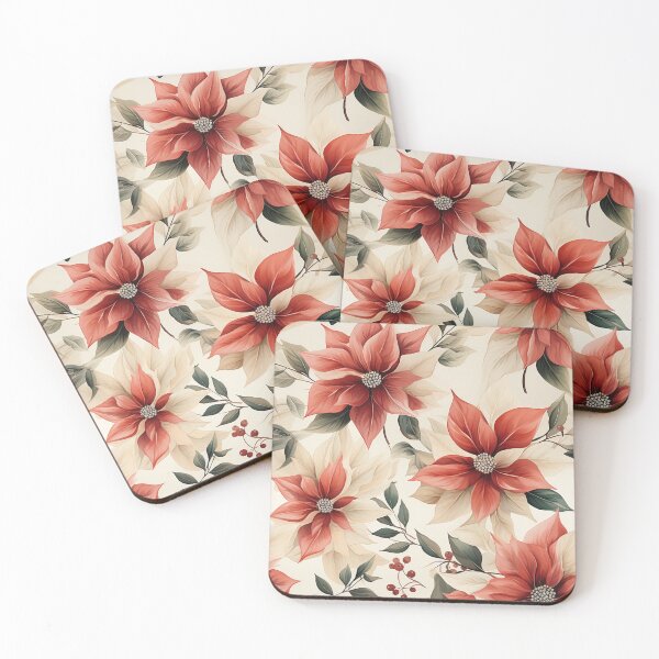 Item preview, Vintage Florals, Poinsettia designed and sold by PigmeArt.
