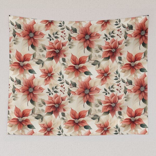 Item preview, Vintage Florals, Poinsettia designed and sold by PigmeArt.