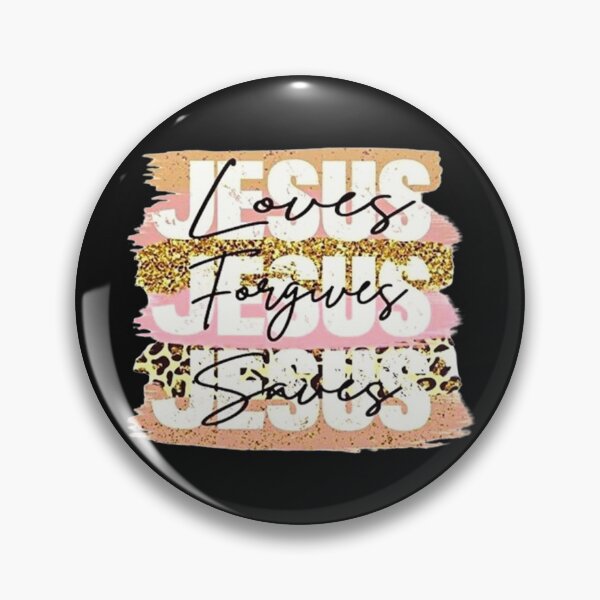 Item preview, Jesus Loves, Jesus Forgives, Jesus Saves designed and sold by Vicky021.