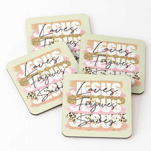 Item preview, Jesus Loves, Jesus Forgives, Jesus Saves designed and sold by Vicky021.