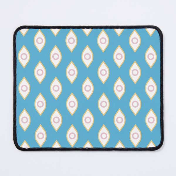 Item preview,  White cones with yellow border and rose circle in the middle on blue background designed and sold by MiliMDesign.