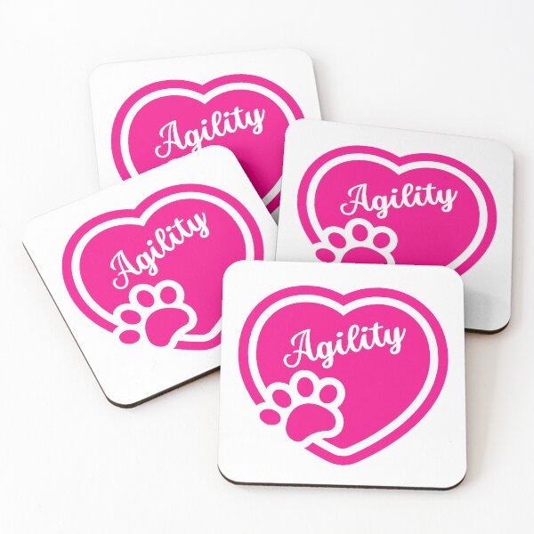 Item preview, Agility in pink in a heart and a dog paw designed and sold by PausePapote.