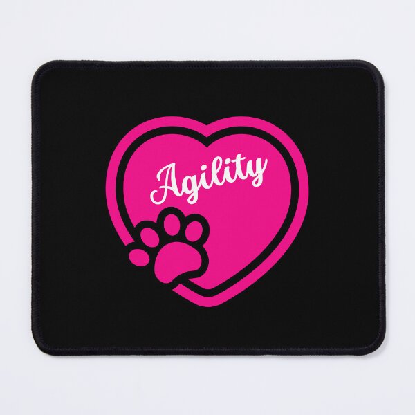 Item preview, Agility in pink in a heart and a dog paw designed and sold by PausePapote.