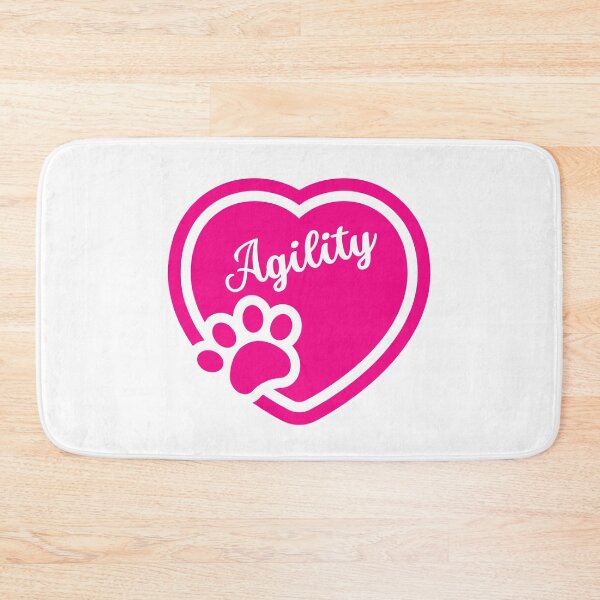 Item preview, Agility in pink in a heart and a dog paw designed and sold by PausePapote.