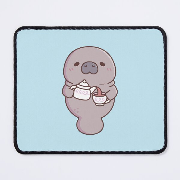 Item preview, Cute Manatee Pouring Tea Into Teacup designed and sold by rustydoodle.