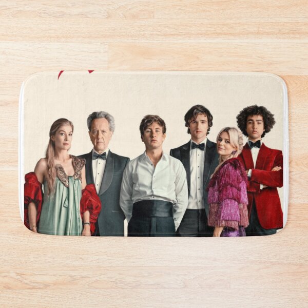 Item preview, saltburn movie barry keoghan jacob elordi movie poster sticker tapestry designed and sold by sersidom.