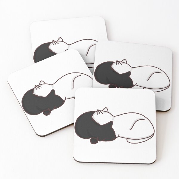 Item preview, White cat and black cat designed and sold by TiffyChaa.