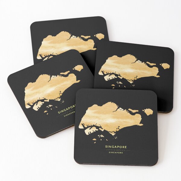 Item preview, Map of Singapore in gold color designed and sold by Jerhus.