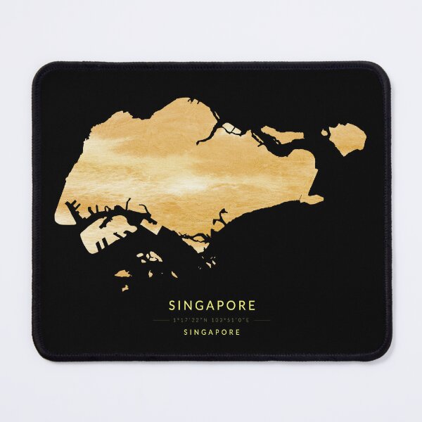 Item preview, Map of Singapore in gold color designed and sold by Jerhus.
