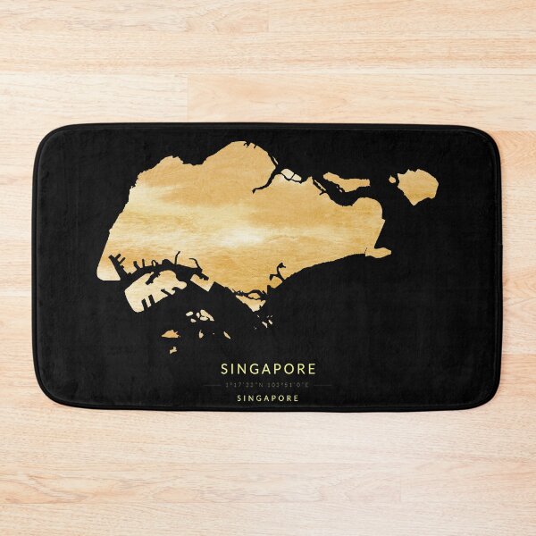 Item preview, Map of Singapore in gold color designed and sold by Jerhus.