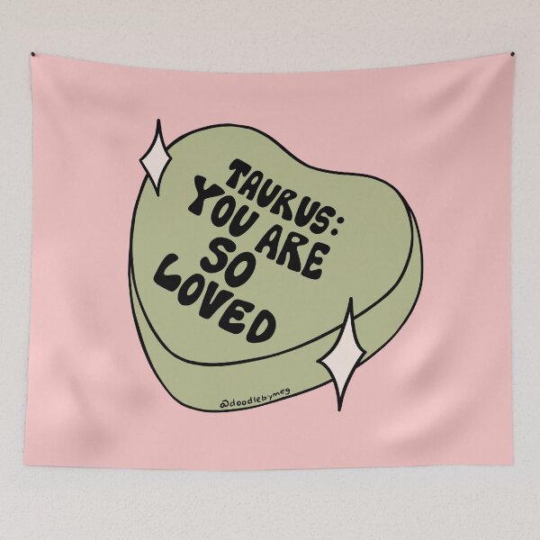 Item preview, Taurus Conversation Heart designed and sold by doodlebymeg.