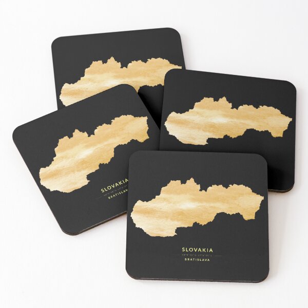 Item preview, Slovakia map in gold color designed and sold by Jerhus.