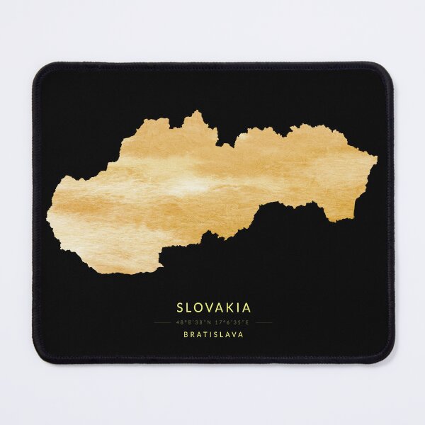 Item preview, Slovakia map in gold color designed and sold by Jerhus.