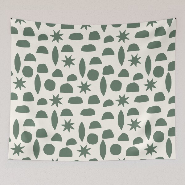 Item preview, EARTHY BOHO HENRI MATISSE MILITARY GREEN ON CREAM designed and sold by blomastudios.