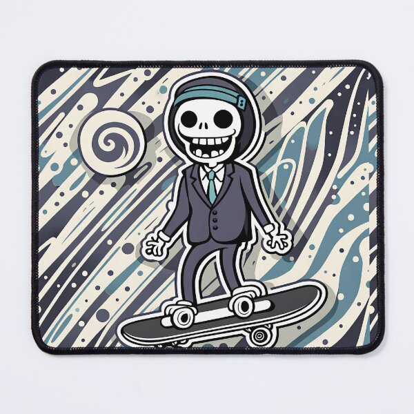 Item preview, skeleton on a skate board designed and sold by WATERDUST.