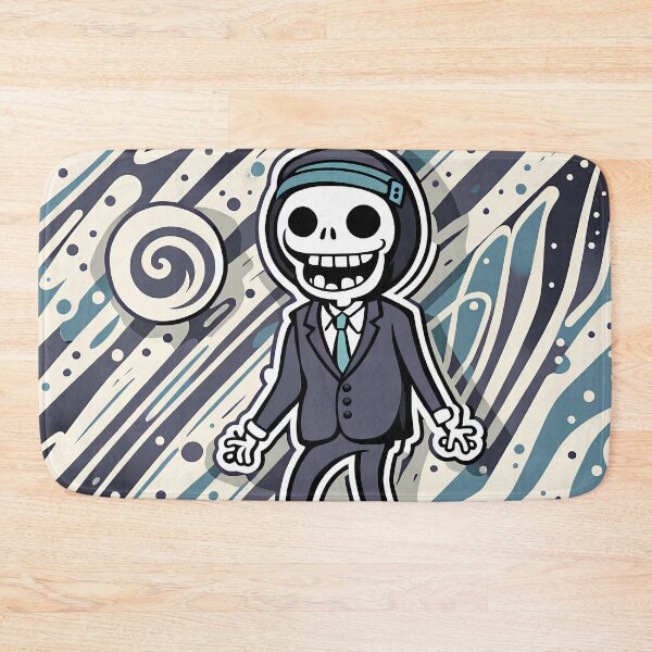 Item preview, skeleton on a skate board designed and sold by WATERDUST.