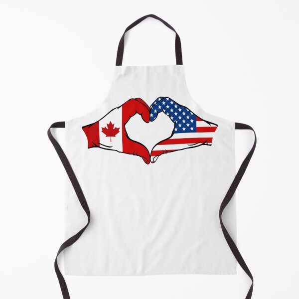 Item preview, Canada USA flag hands heart shape designed and sold by emeksedesign.