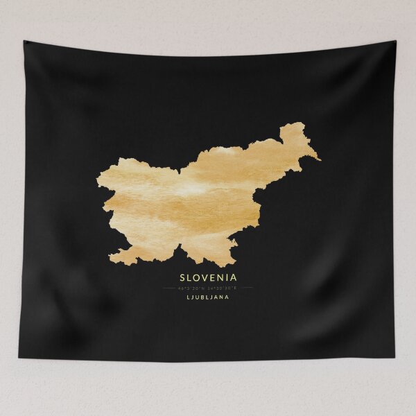 Item preview, Slovenia map in gold color designed and sold by Jerhus.