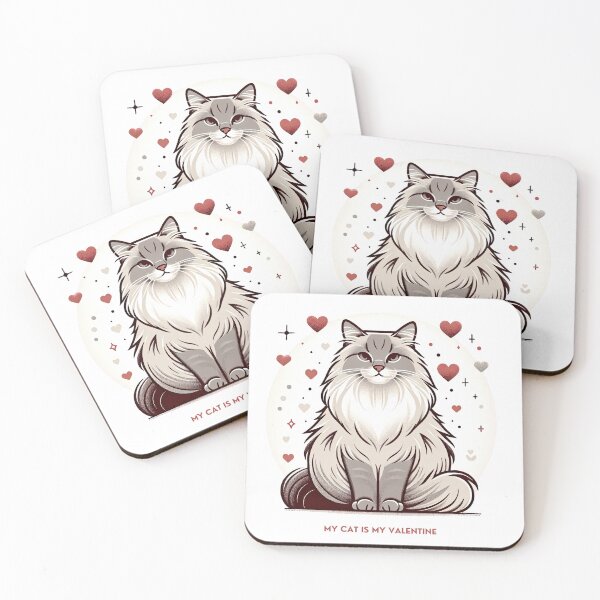 Item preview, My (Siberian) Cat is my Valentine designed and sold by Nicholson Street Creative.