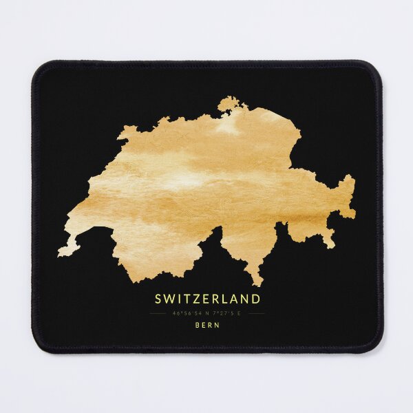 Item preview, Map of Switzerland in gold color designed and sold by Jerhus.