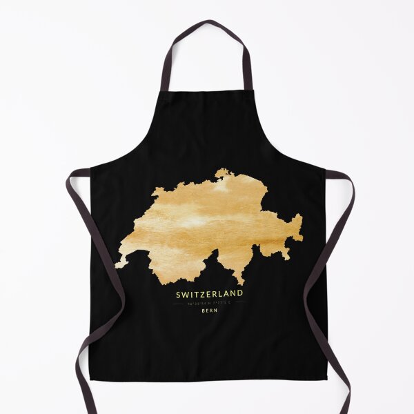 Item preview, Map of Switzerland in gold color designed and sold by Jerhus.