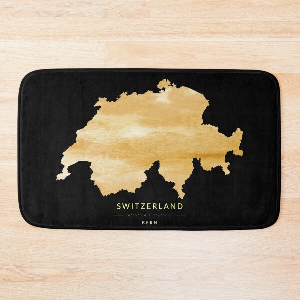 Item preview, Map of Switzerland in gold color designed and sold by Jerhus.