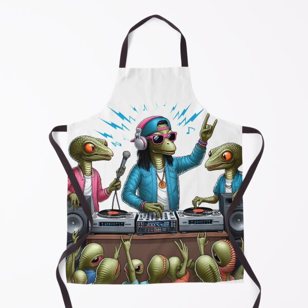 Item preview, Reptile alien dj | Illuminati rave party designed and sold by Class-Of-3001.