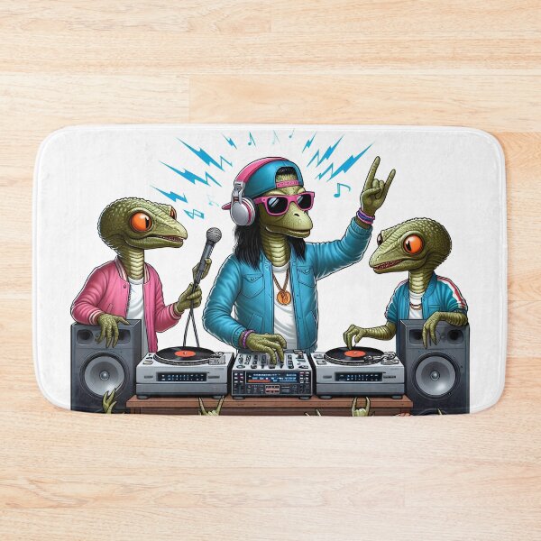 Item preview, Reptile alien dj | Illuminati rave party designed and sold by Class-Of-3001.