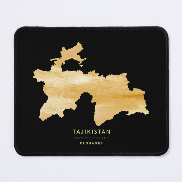 Item preview, Tajikistan map in gold color designed and sold by Jerhus.