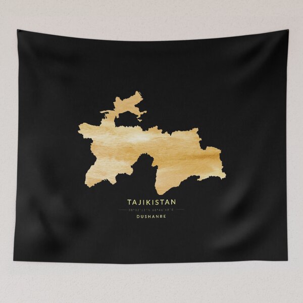 Item preview, Tajikistan map in gold color designed and sold by Jerhus.