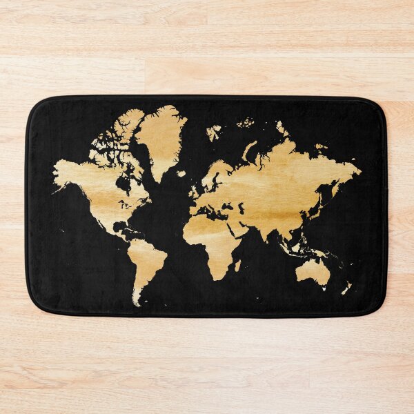 Item preview, World map in gold color designed and sold by Jerhus.
