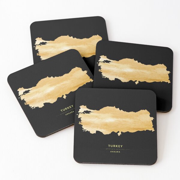Item preview, Turkey map in gold color designed and sold by Jerhus.