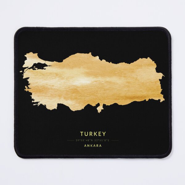 Item preview, Turkey map in gold color designed and sold by Jerhus.