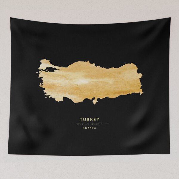 Item preview, Turkey map in gold color designed and sold by Jerhus.
