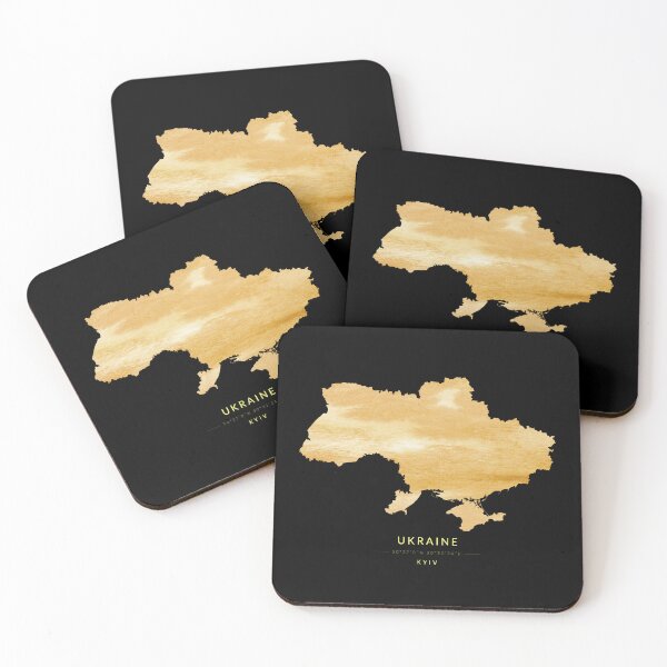 Item preview, Ukraine map in gold color designed and sold by Jerhus.