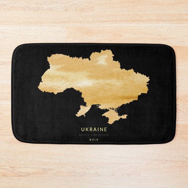 Item preview, Ukraine map in gold color designed and sold by Jerhus.