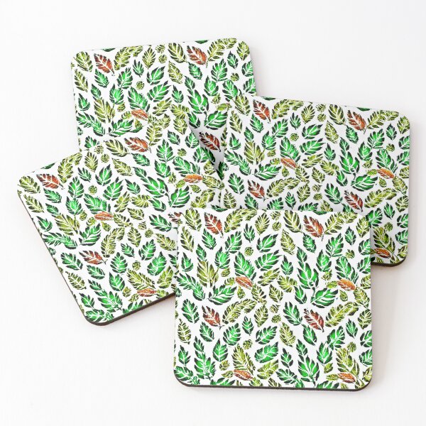 Item preview, Vivid Color Burst Leaves Pattern designed and sold by Health And Fitness Posts e-Store.