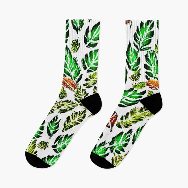 Item preview, Vivid Color Burst Leaves Pattern designed and sold by Health And Fitness Posts e-Store.
