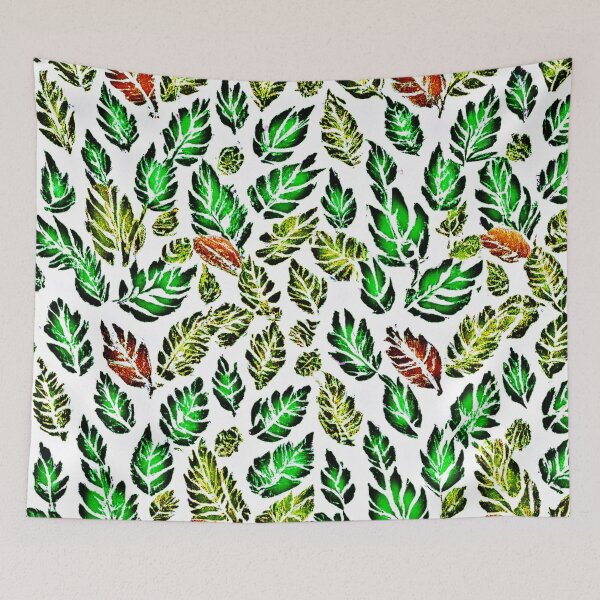 Item preview, Vivid Color Burst Leaves Pattern designed and sold by Health And Fitness Posts e-Store.