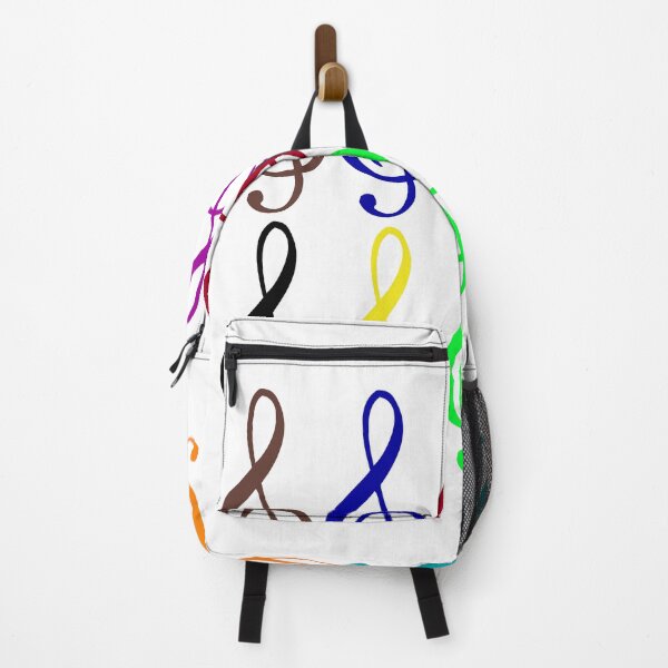 Item preview, Multicolored treble clefs (g clefs) in geometric repeated tiled design pattern designed and sold by ElegantTeaTime.