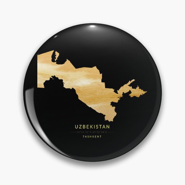 Item preview, Uzbekistan map in gold color designed and sold by Jerhus.