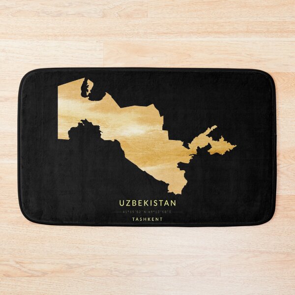 Item preview, Uzbekistan map in gold color designed and sold by Jerhus.