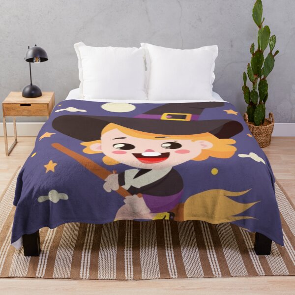 Item preview, Cute witch on broom designed and sold by Lunarweave.
