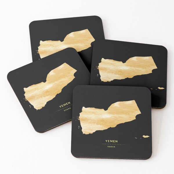 Item preview, Yemen map in gold color designed and sold by Jerhus.
