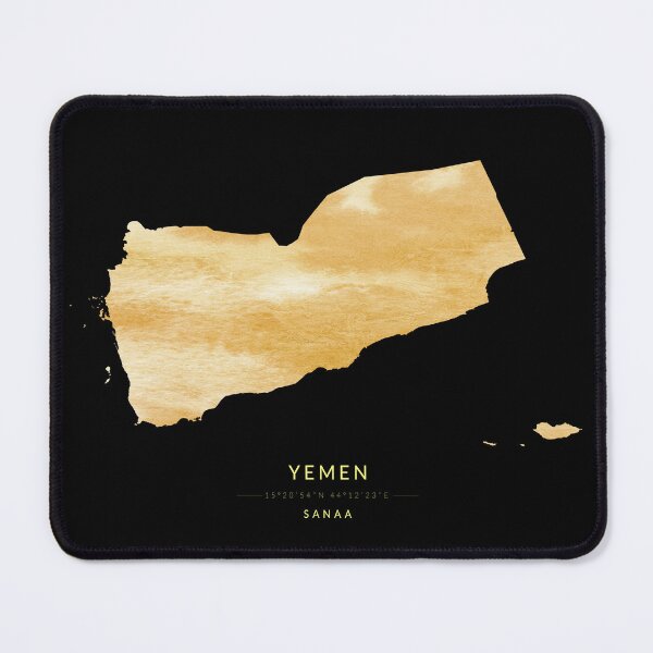 Item preview, Yemen map in gold color designed and sold by Jerhus.