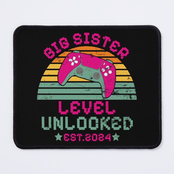 Item preview, Level Unlocked Vintage Retro Gamer Idea Big Sister Est 2024 designed and sold by wtfbba.