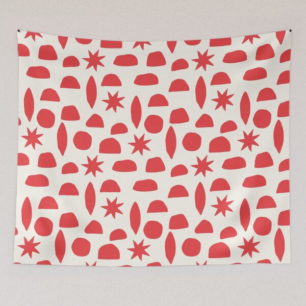 Item preview, BOHO HENRI MATISSE CHARCOAL VINTAGE RED ON CREAM designed and sold by blomastudios.