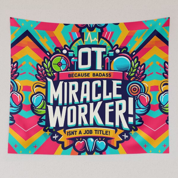 Item preview, OT Because Badass Miracle Worker Isn't A Job Title! Athletic Trainer designed and sold by TeesYouWant.