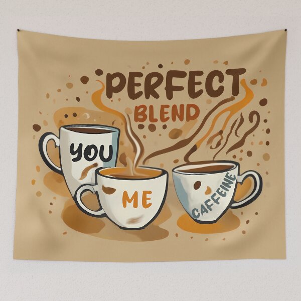 Item preview, You + Me + Caffeine = Perfect Blend designed and sold by @ndrys.